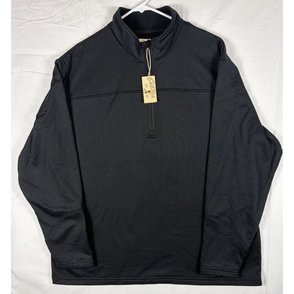RedHead Brand Bass Pro Tech Grid Fleece 1/4 Zip Pullover Black Men’s XL NWT